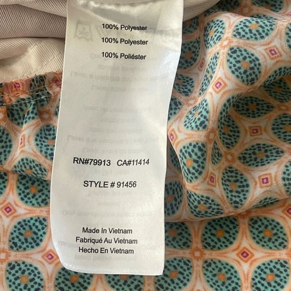 Motherhood Maternity Paisley Dress XL Off Shoulder Tie Sleeve Pink Knee Length - Picture 9 of 12